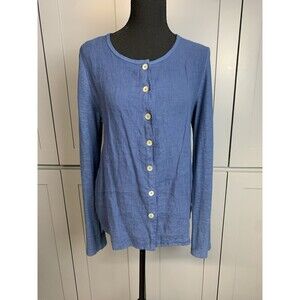 Cut Loose Top Cardigan Small Button Down Long Sleeve‎ Lagenlook Boho Hippie